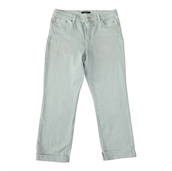 Lauren Ralph Lauren Jeans Blue Gray High Rise Premier Straight Ankle sz 10 - Picture 3 of 12